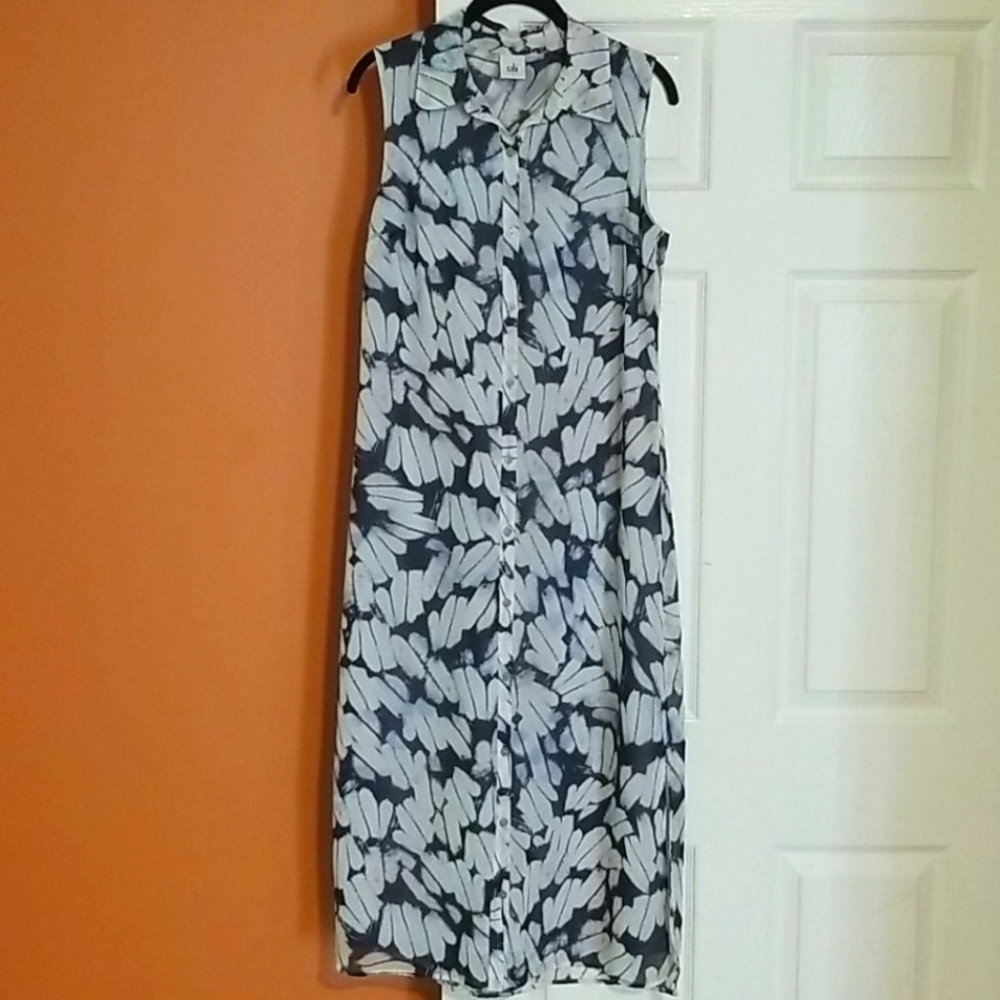 CAbi Maxi Shirt Dress Size Small
